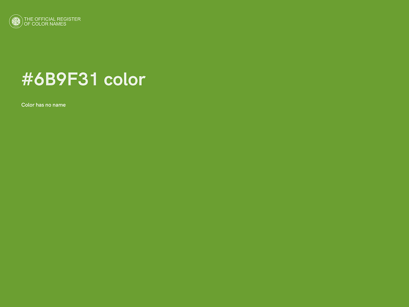 #6B9F31 color image