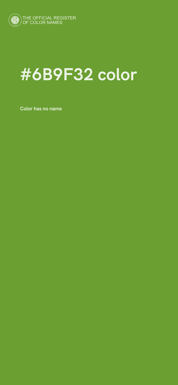 #6B9F32 color image