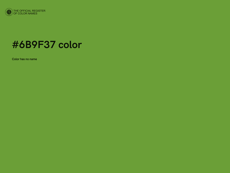 #6B9F37 color image