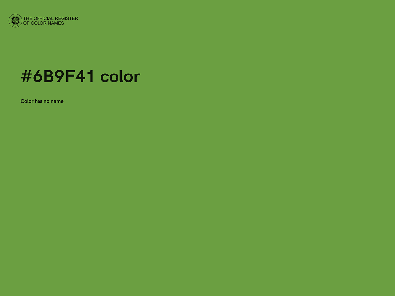 #6B9F41 color image