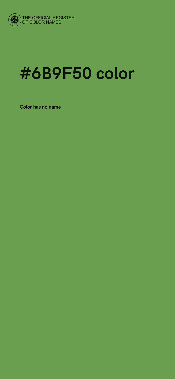 #6B9F50 color image
