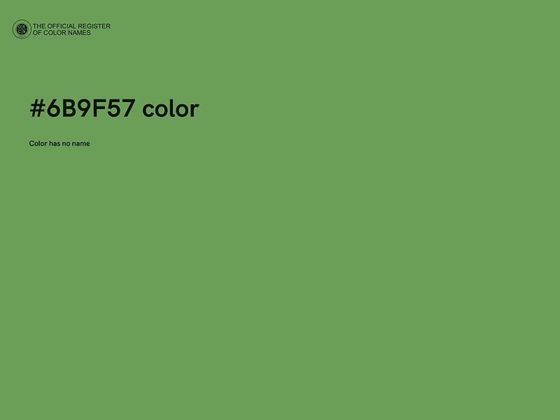 #6B9F57 color image