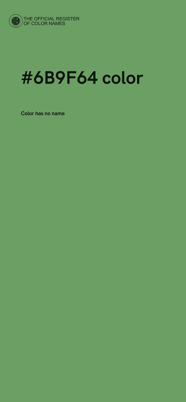#6B9F64 color image