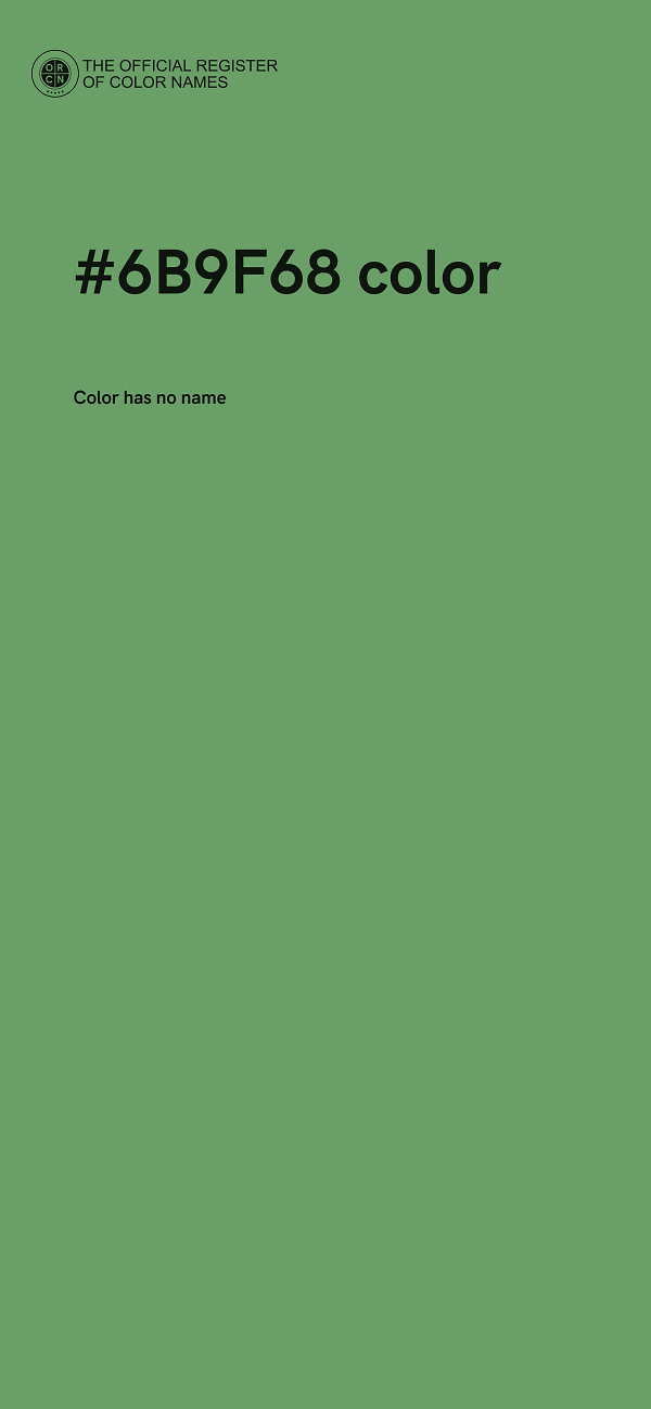 #6B9F68 color image