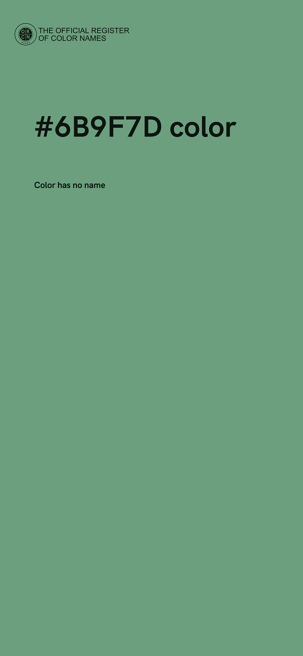 #6B9F7D color image