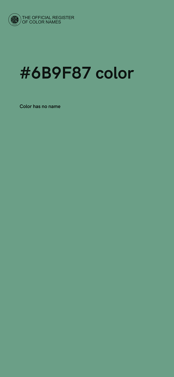 #6B9F87 color image