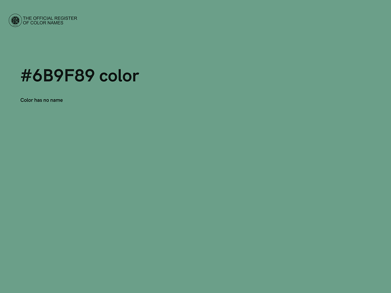 #6B9F89 color image