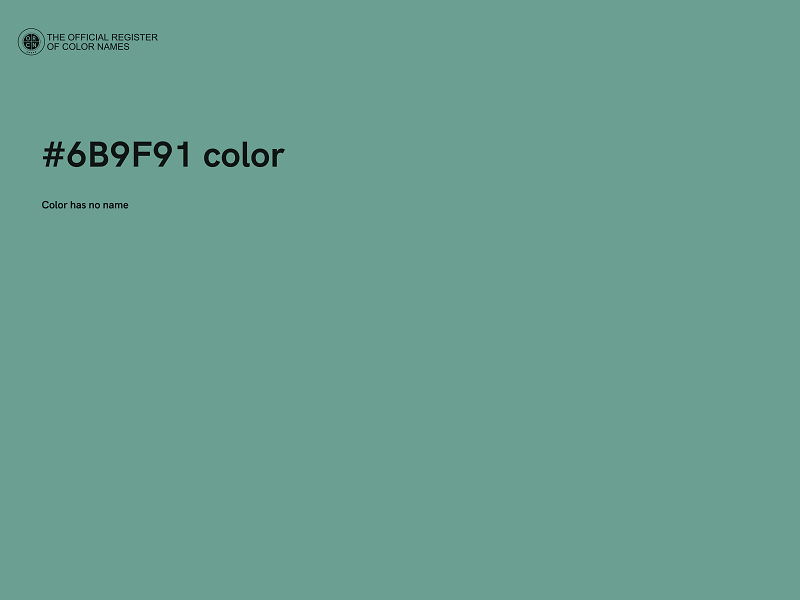 #6B9F91 color image