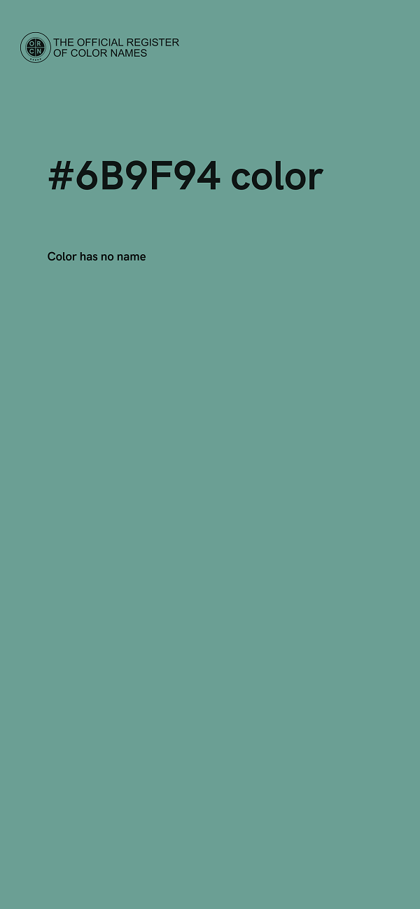 #6B9F94 color image