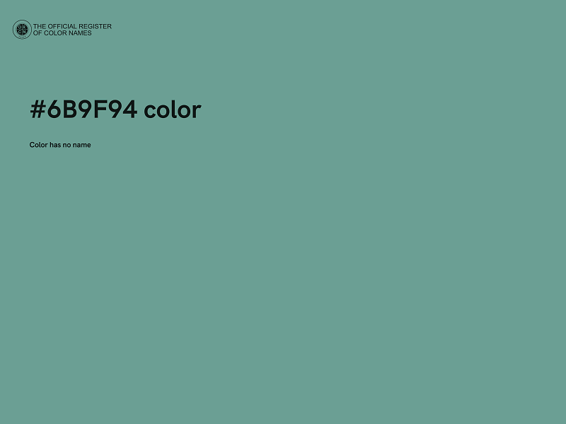 #6B9F94 color image