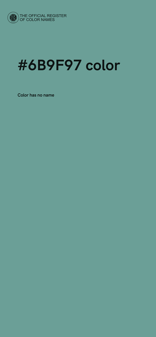 #6B9F97 color image