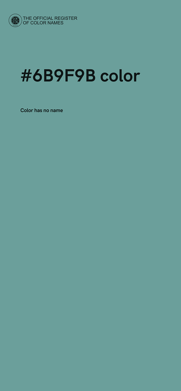 #6B9F9B color image