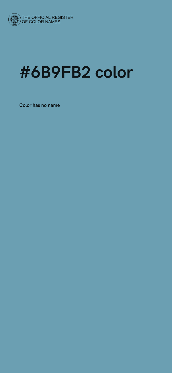 #6B9FB2 color image