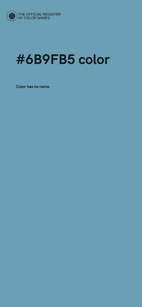 #6B9FB5 color image