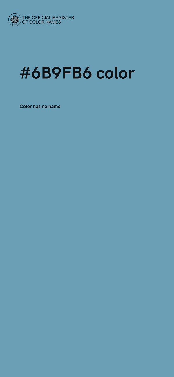 #6B9FB6 color image
