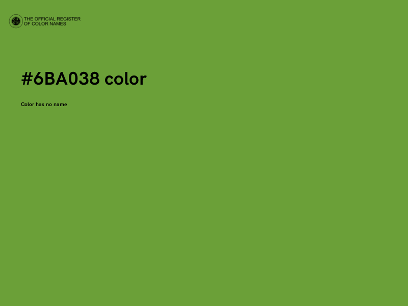 #6BA038 color image