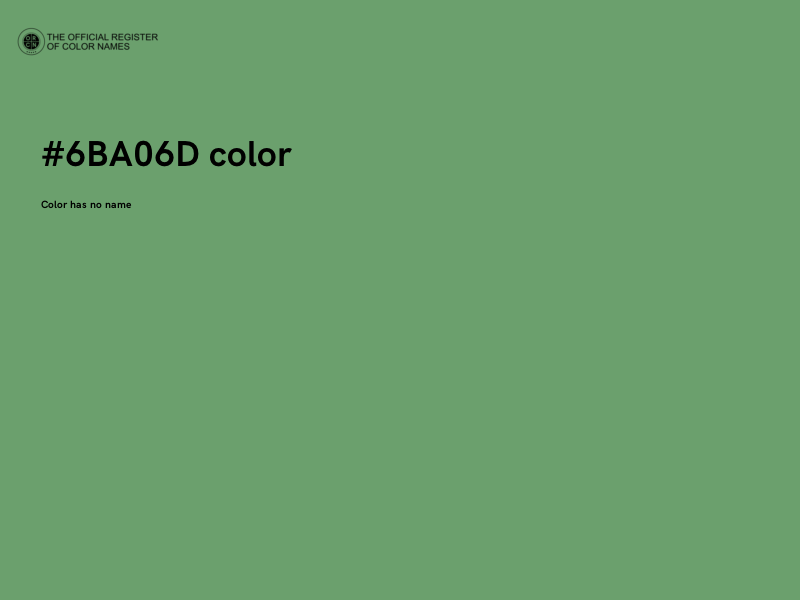 #6BA06D color image