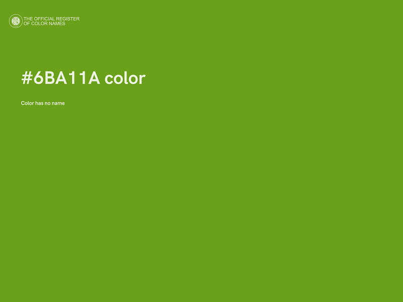 #6BA11A color image