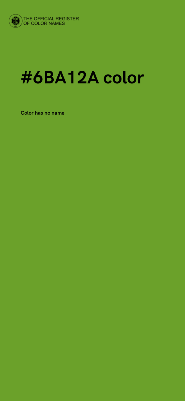 #6BA12A color image