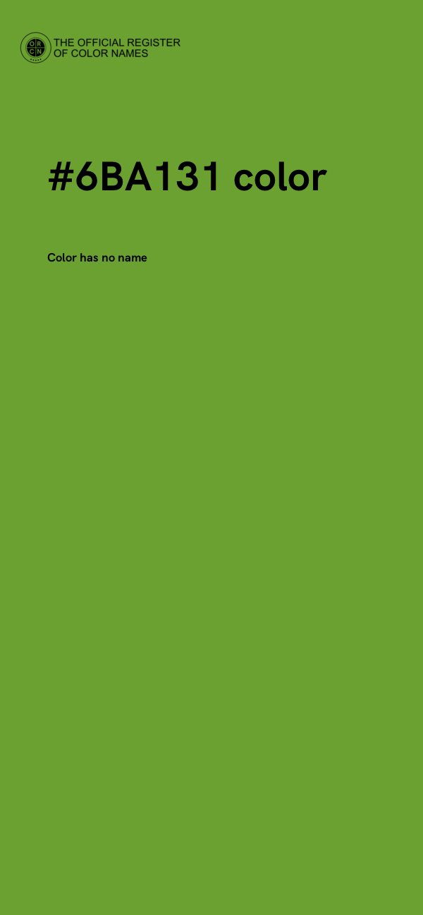 #6BA131 color image