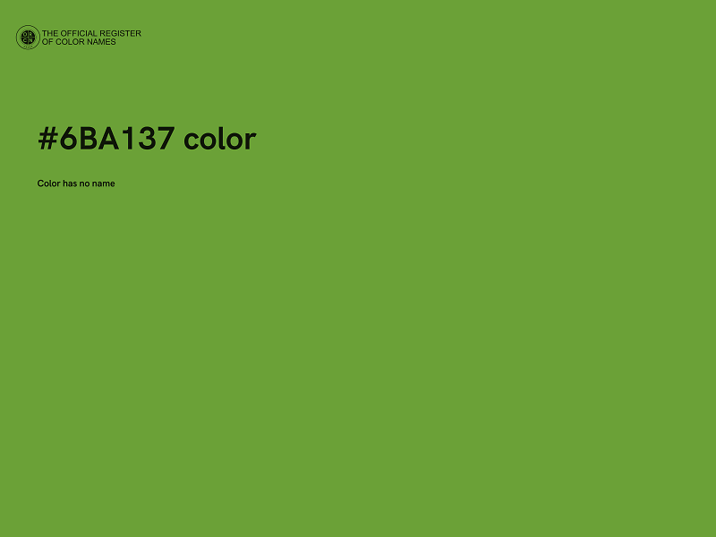 #6BA137 color image