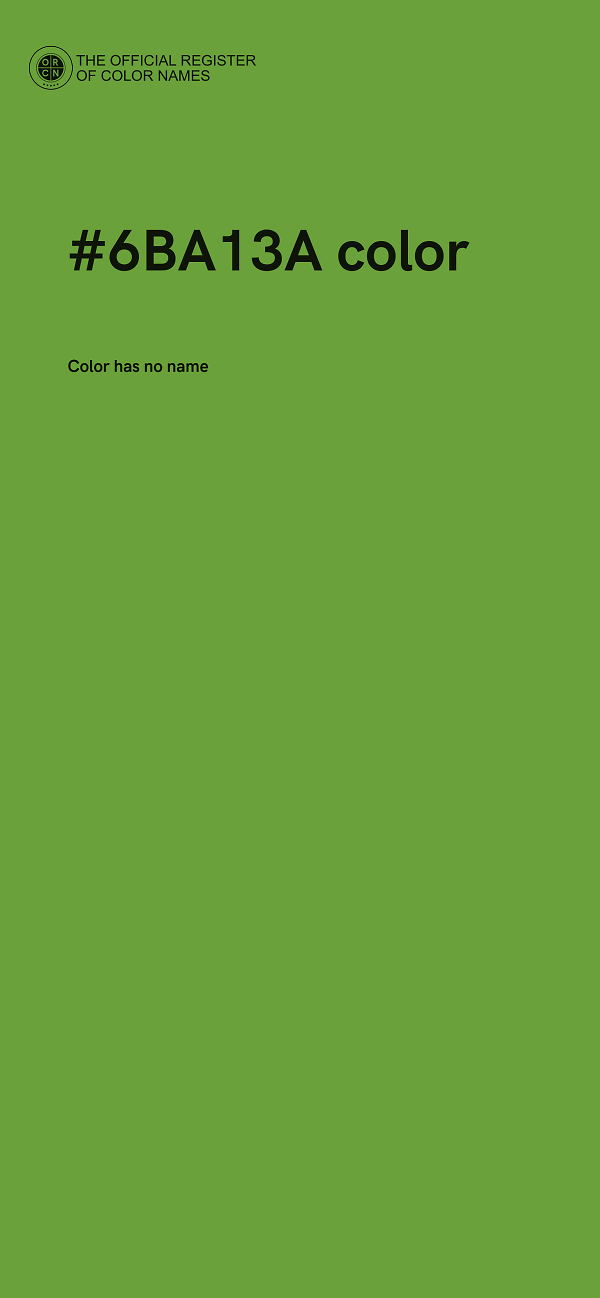 #6BA13A color image