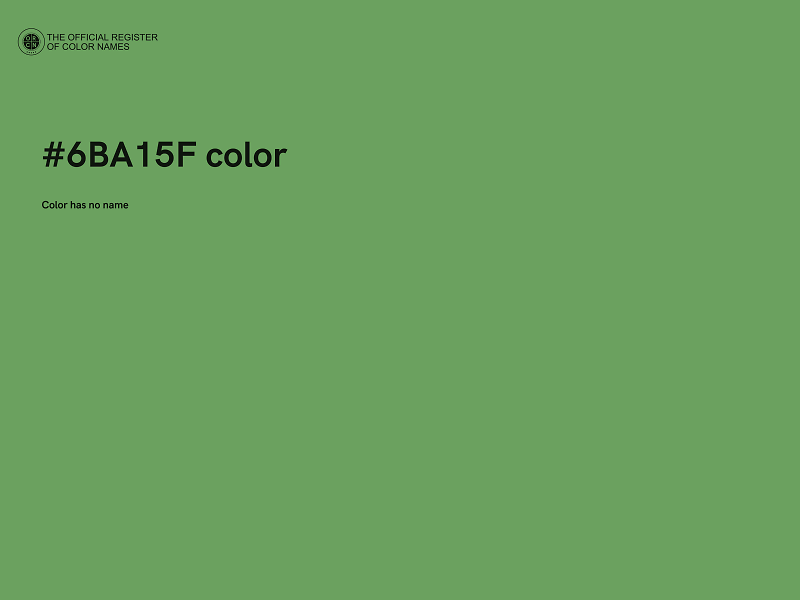#6BA15F color image