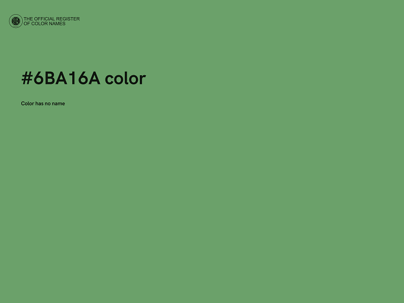 #6BA16A color image