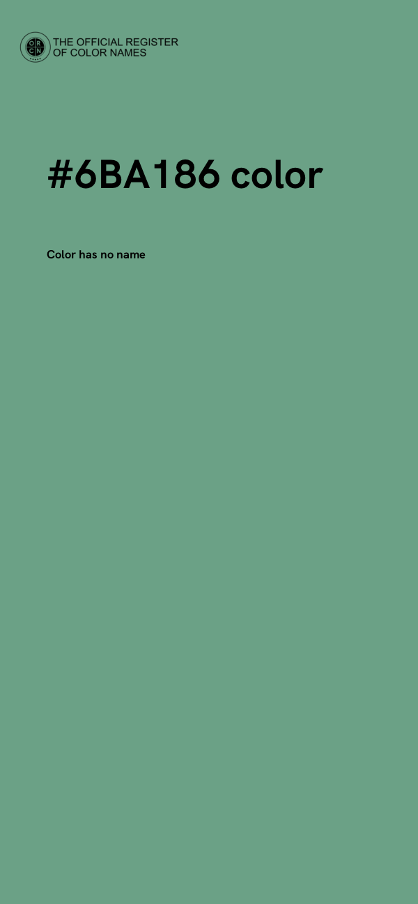 #6BA186 color image