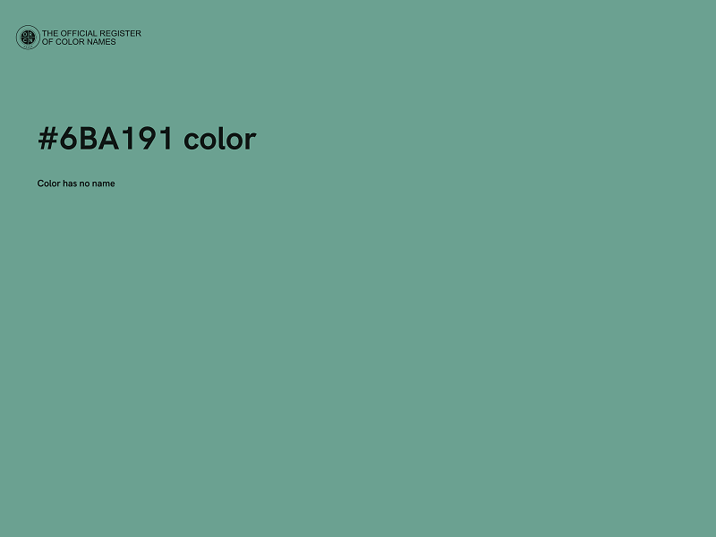 #6BA191 color image
