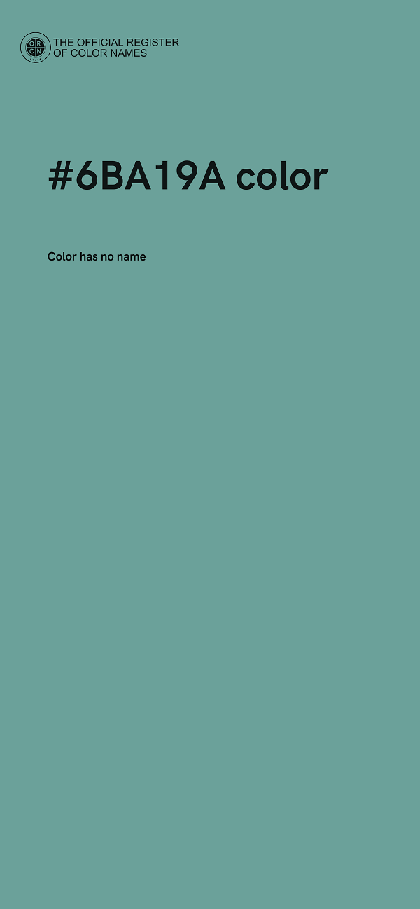 #6BA19A color image