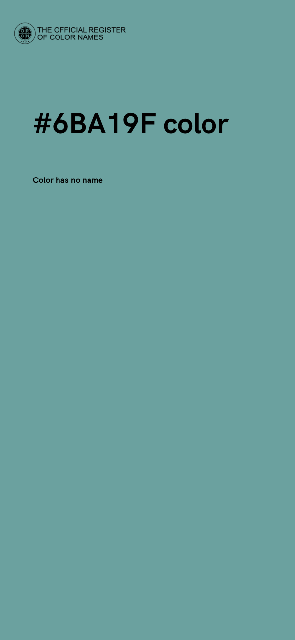 #6BA19F color image