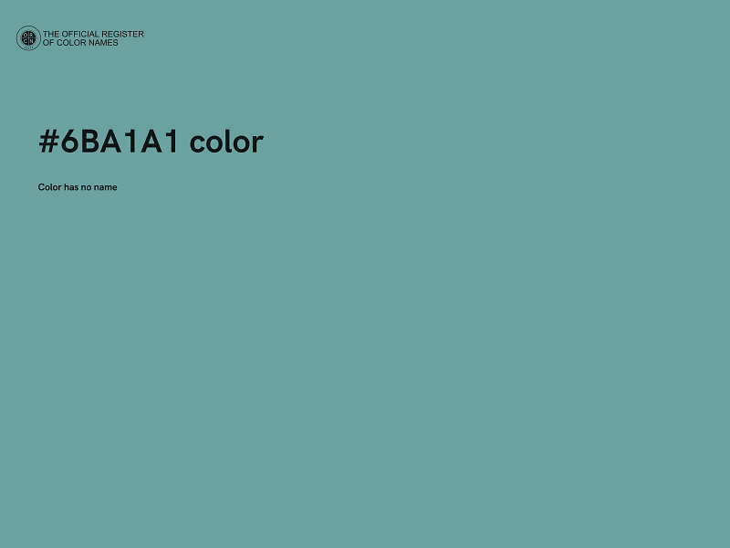 #6BA1A1 color image