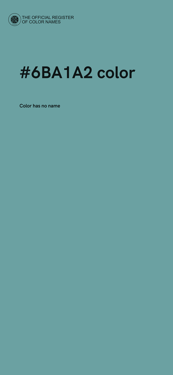 #6BA1A2 color image