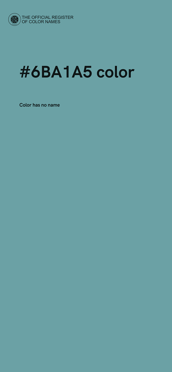 #6BA1A5 color image