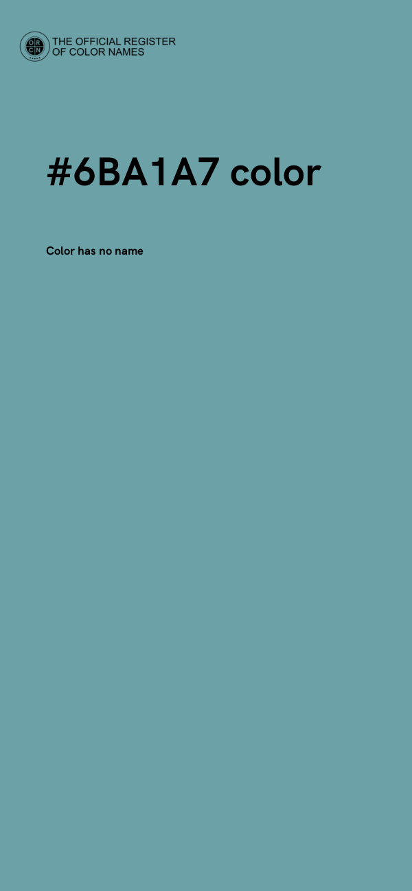 #6BA1A7 color image