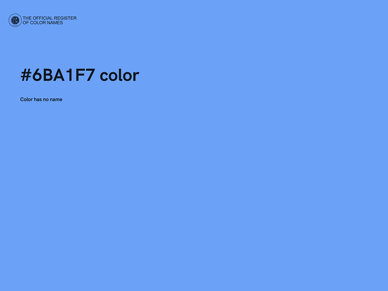 #6BA1F7 color image