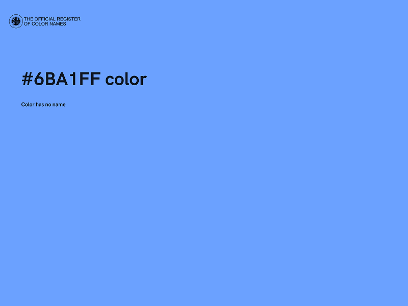 #6BA1FF color image