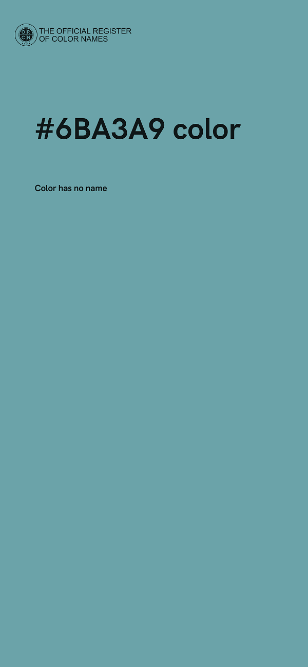 #6BA3A9 color image
