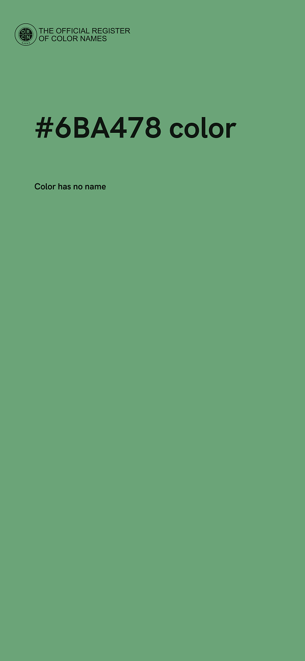 #6BA478 color image