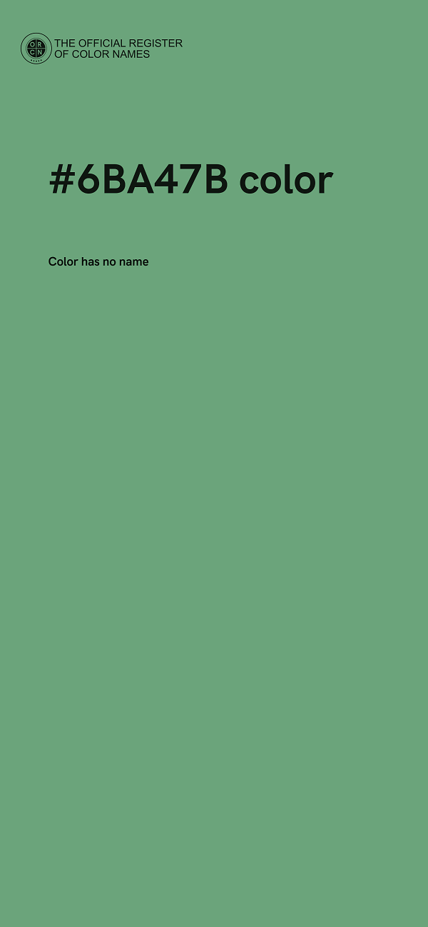 #6BA47B color image
