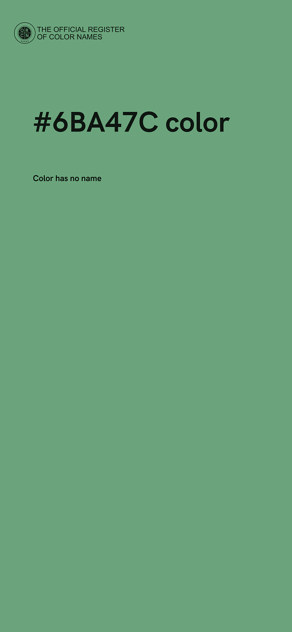 #6BA47C color image