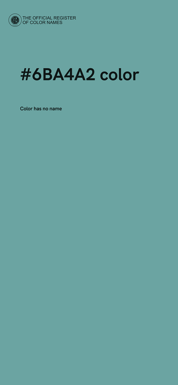 #6BA4A2 color image