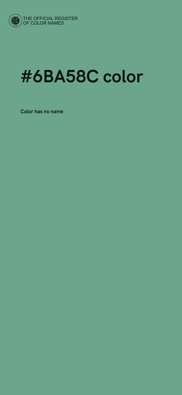 #6BA58C color image