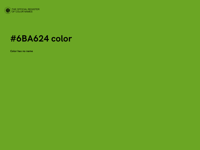 #6BA624 color image