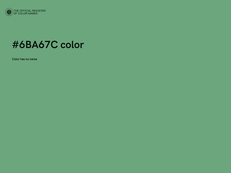 #6BA67C color image