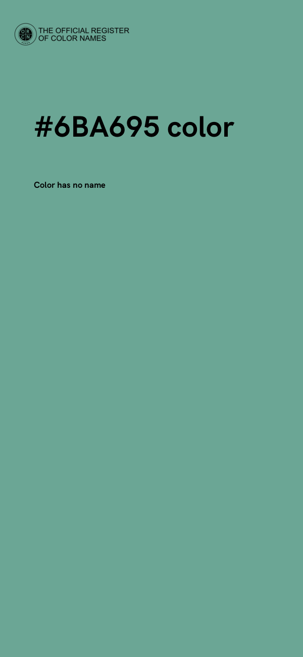 #6BA695 color image