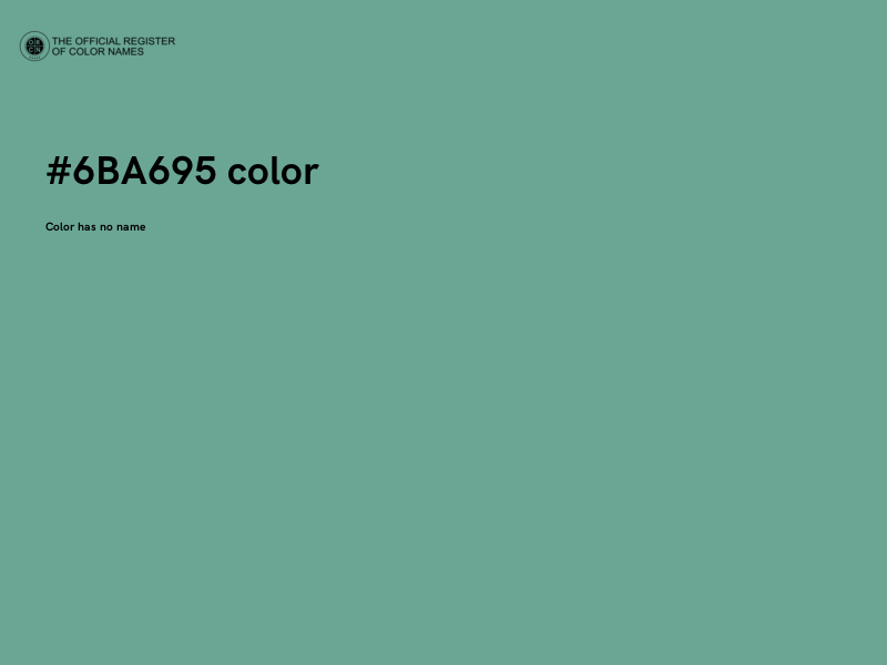 #6BA695 color image
