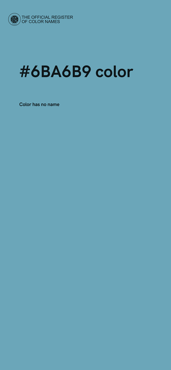 #6BA6B9 color image