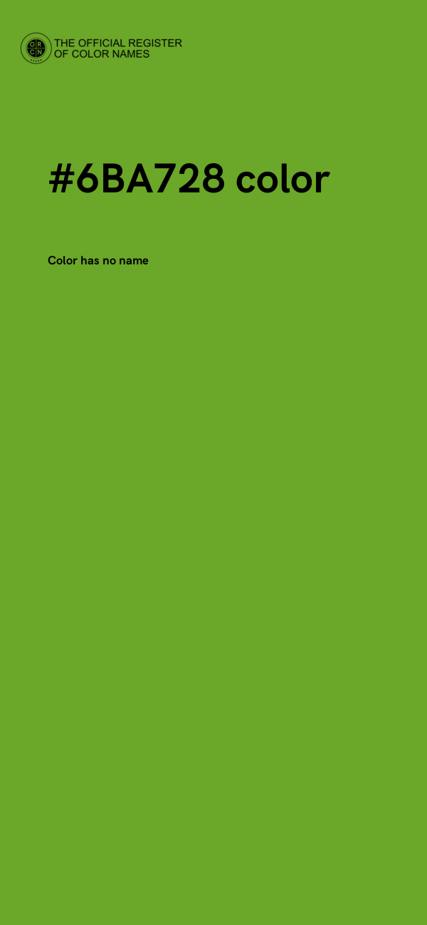 #6BA728 color image